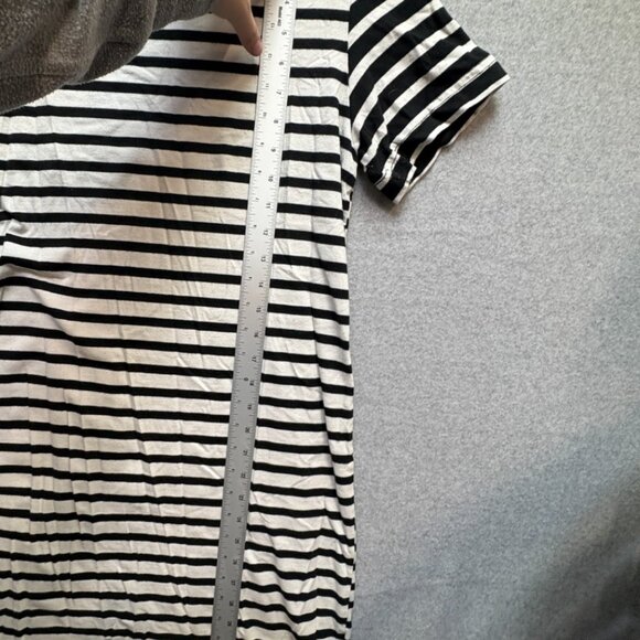 Free Assembly Black & White Striped T-Shirt Dress, Women's Size M - Picture 5 of 6